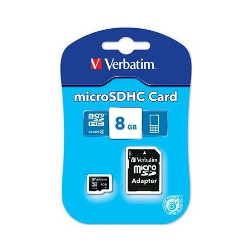 VERBATIM MICRO SD MEMORY CARD SDHC 8 GB